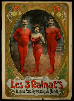 affiche Les 3 Rainat's  les plus forts Gymnastes du Monde 1957.147.8  Photo