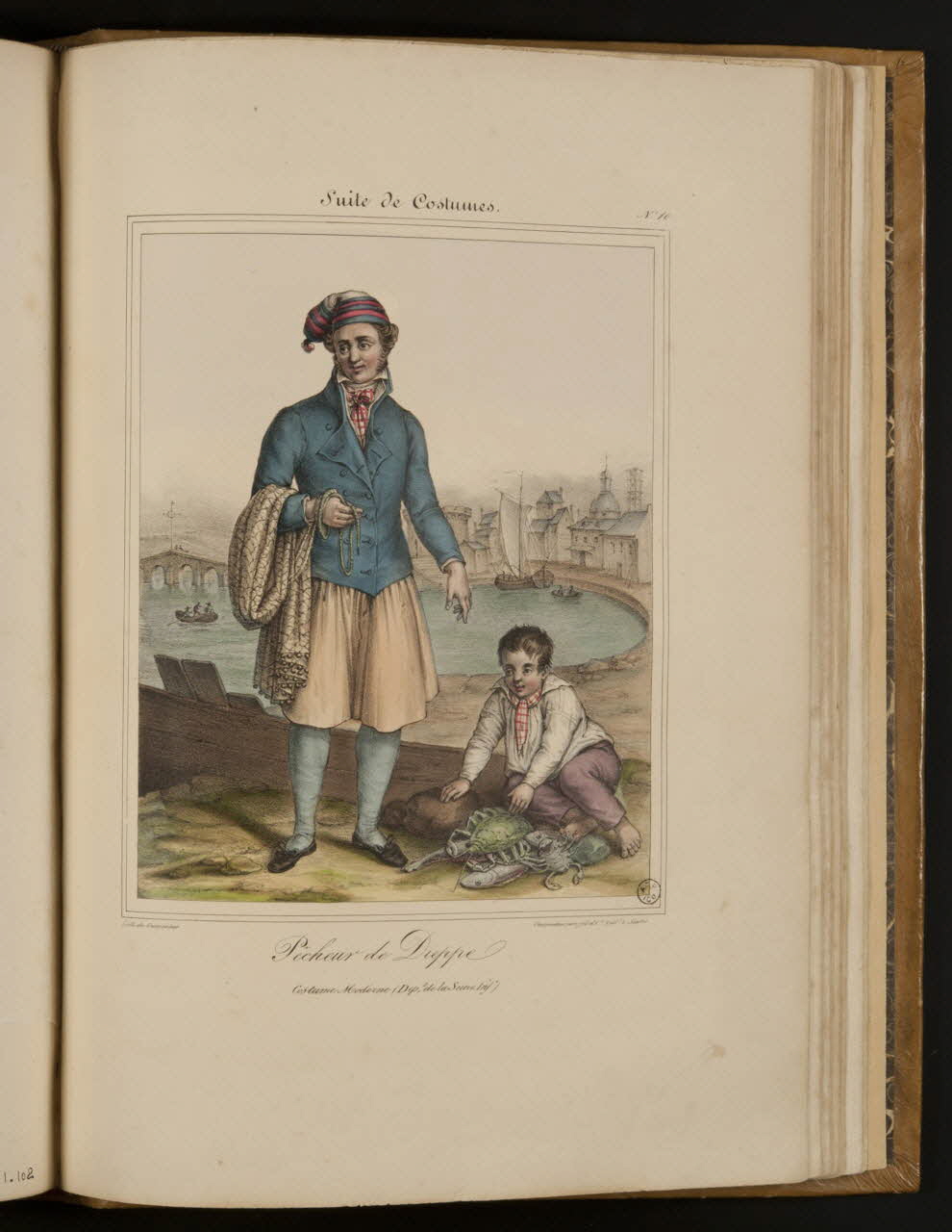 Henri Désiré Charpentier ; Charpentier Père et Fils et Cie élément d'ensemble Pêcheur de Dieppe.  Costume Moderne (Dépt de la Seine Infe) 1824-1834 1957.164.1.103 Photo