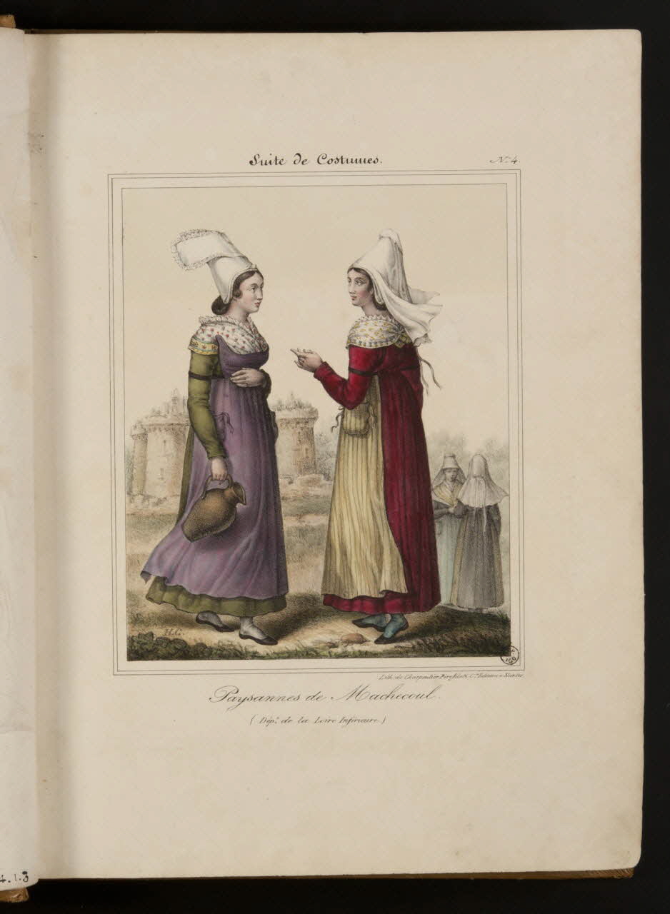 Henri Désiré Charpentier ; Charpentier Père et Fils et Cie élément d'ensemble Paysannes de Machecoul.  (Dépt de la Loire Inférieure.) 1824-1834 1957.164.1.4 Photo