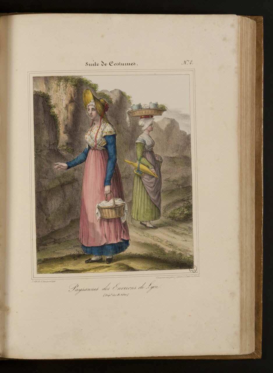 Henri Désiré Charpentier ; Charpentier Père et Fils et Cie élément d'ensemble Paysannes des Environs de Lyon.  (Dépt du Rhône) 1824-1834 1957.164.1.51 Photo