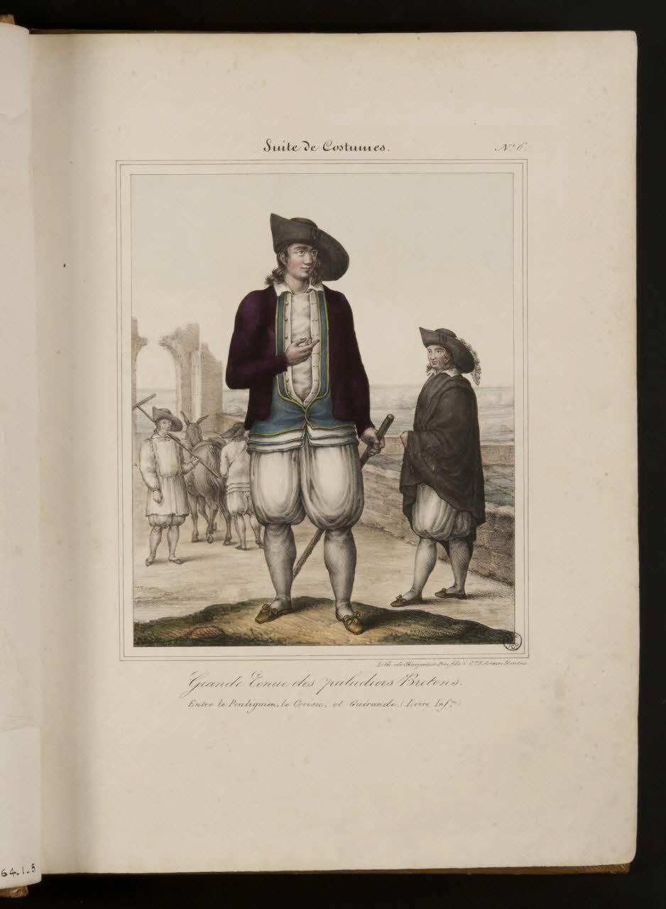 Henri Désiré Charpentier ; Charpentier Père et Fils et Cie élément d'ensemble Grande Tenue des paludiers Bretons.  Entre le Pouliguien, le Croisic, et Guérande. (Loire Infre.) 1824-1834 1957.164.1.6 Photo