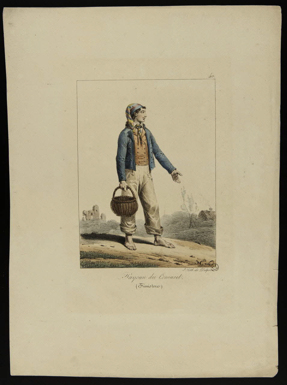 élément d'ensemble Paysan du Comaret.  (Finistère) 1957.165.2 Photo