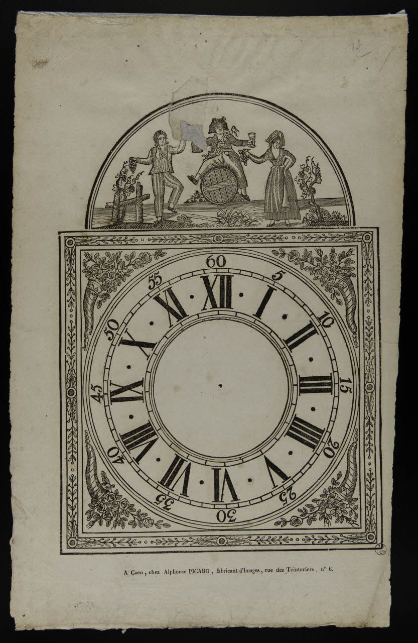 imagerie ancienne Cadran d'horloge 1957.171.11 Photo