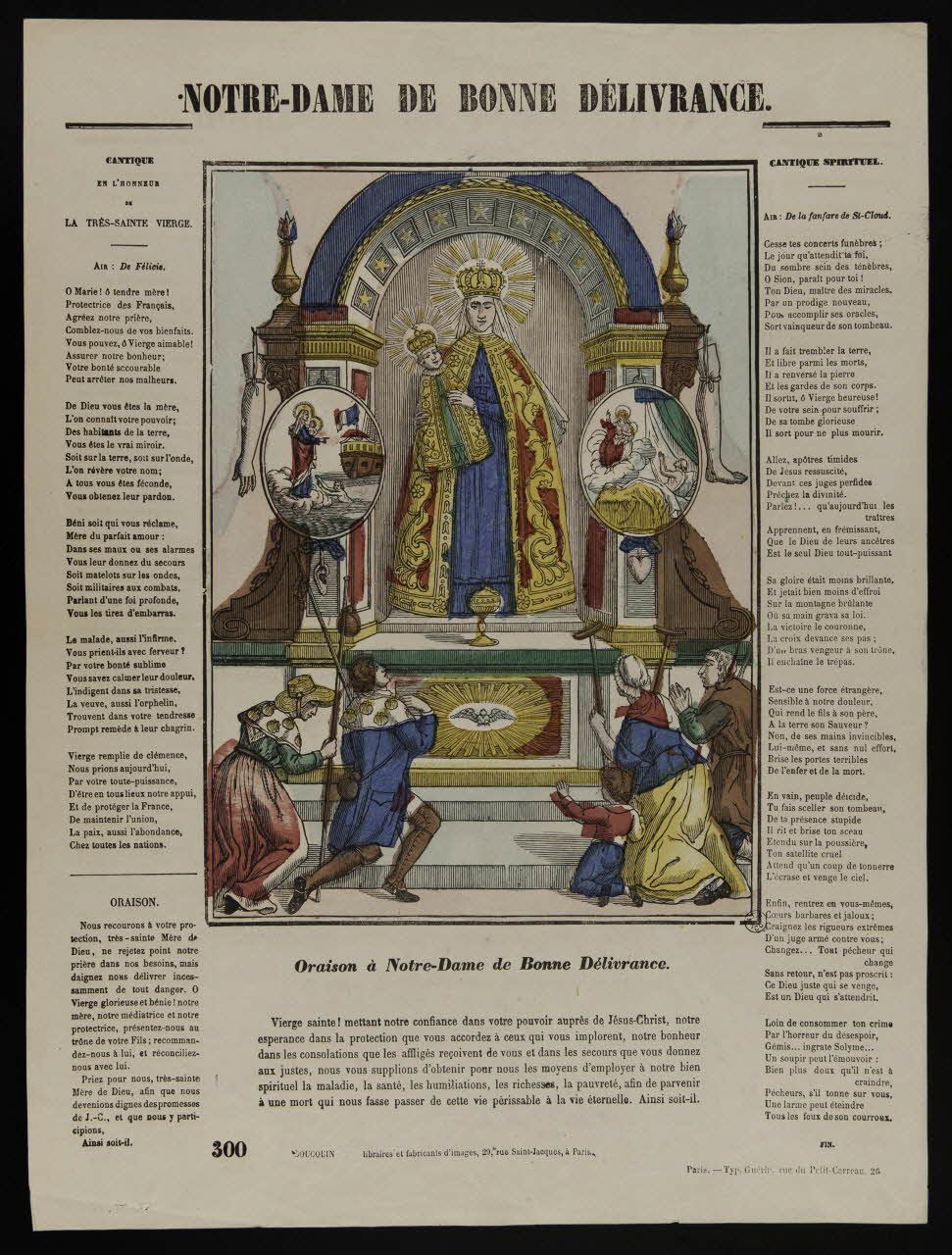 estampe NOTRE-DAME DE BONNE DELIVRANCE. 1957.171.16 Photo