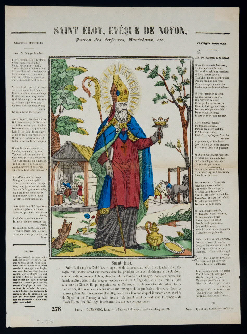 estampe SAINT ELOY, EVEQUE DE NOYON, 1957.171.17 Photo