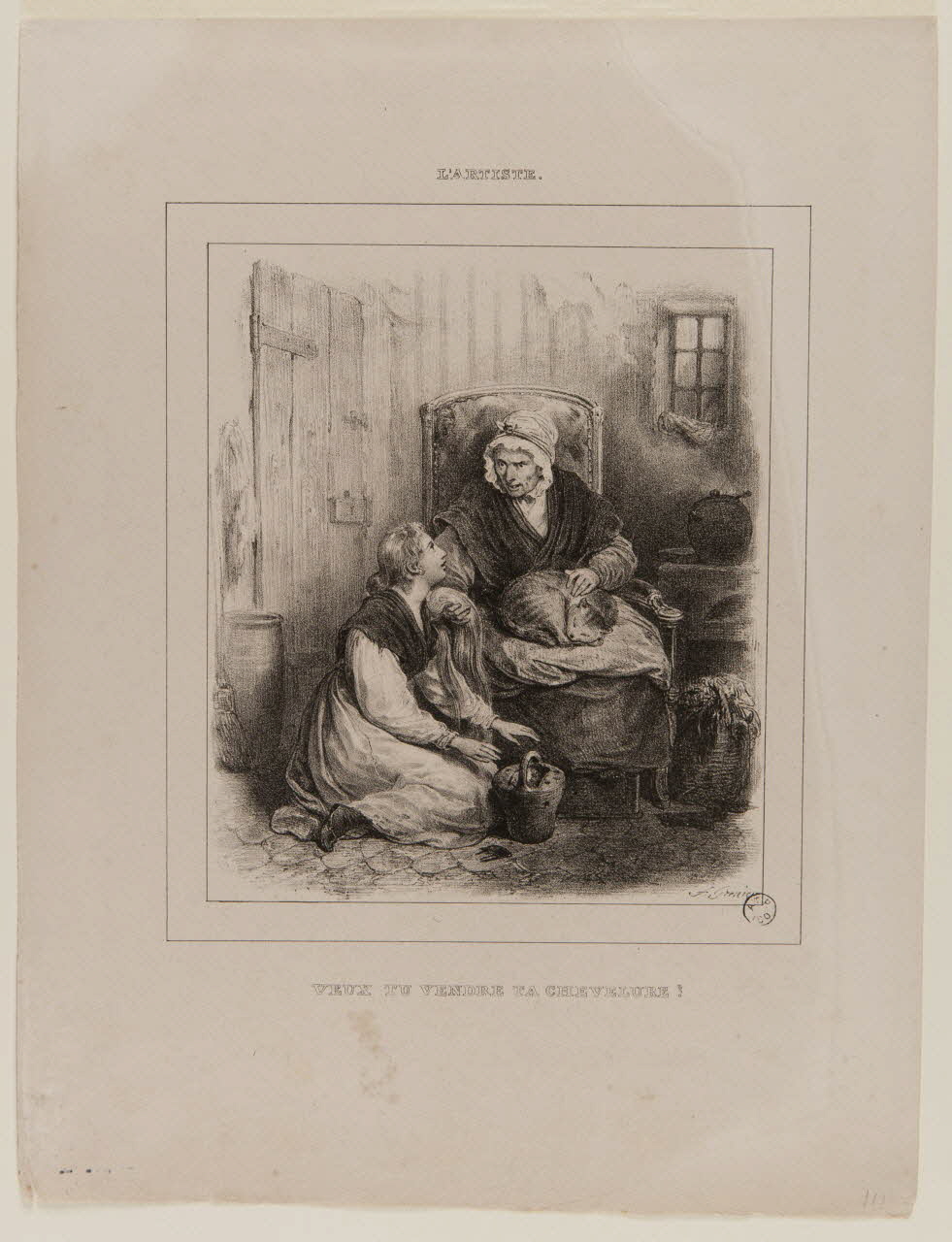 estampe VEUX TU VENDRE TA CHEVELURE ? 1957.172.7 Photo