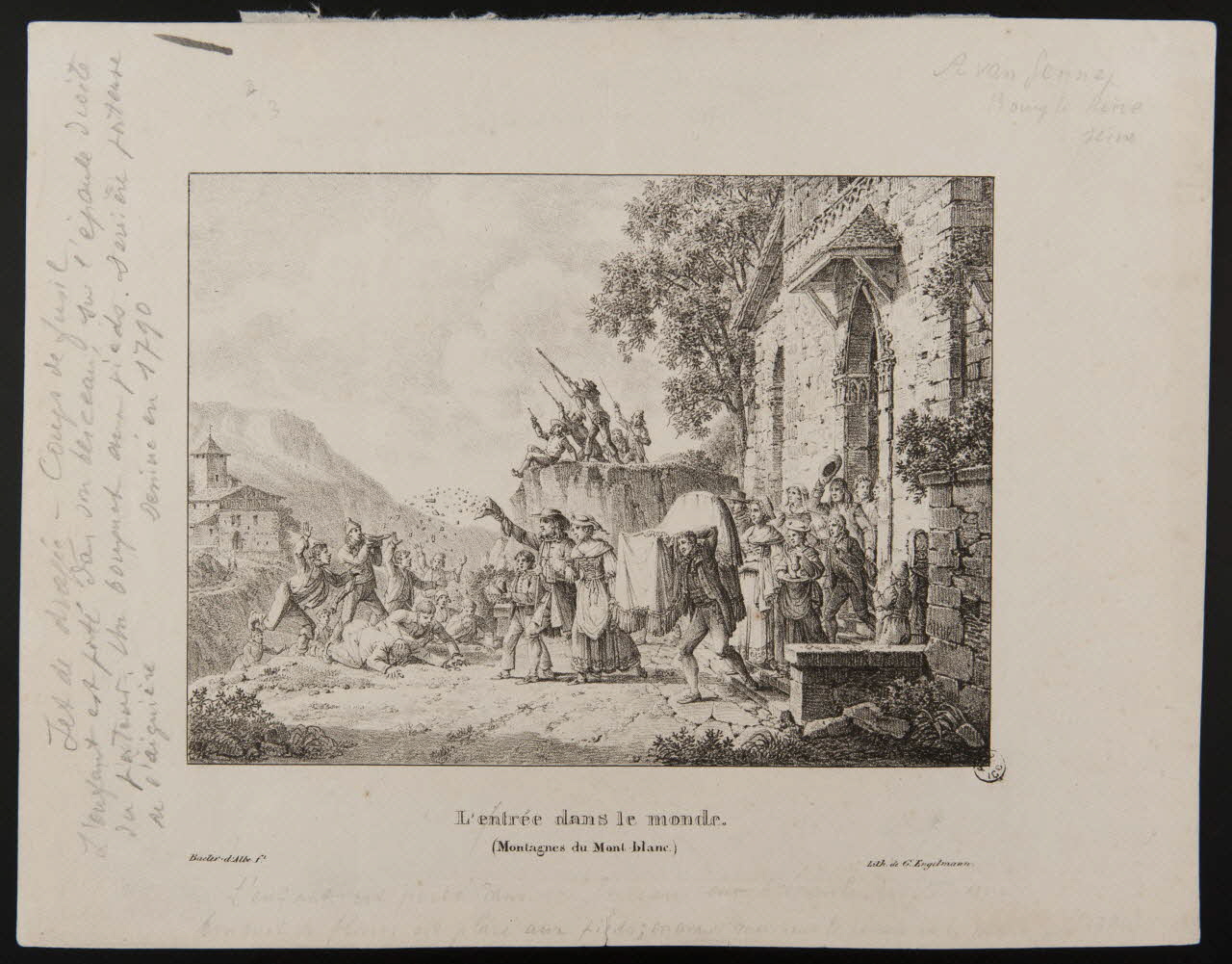 estampe L'entrée dans le monde.  (Montagnes du Mont-blanc) 1957.175.158 Photo