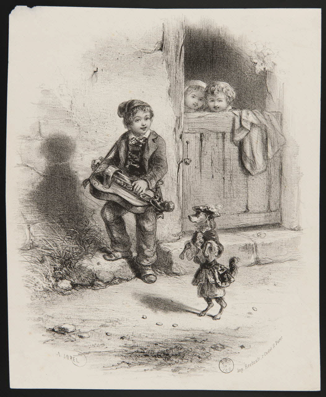 estampe Jeune musicien de rue 1957.175.16 Photo