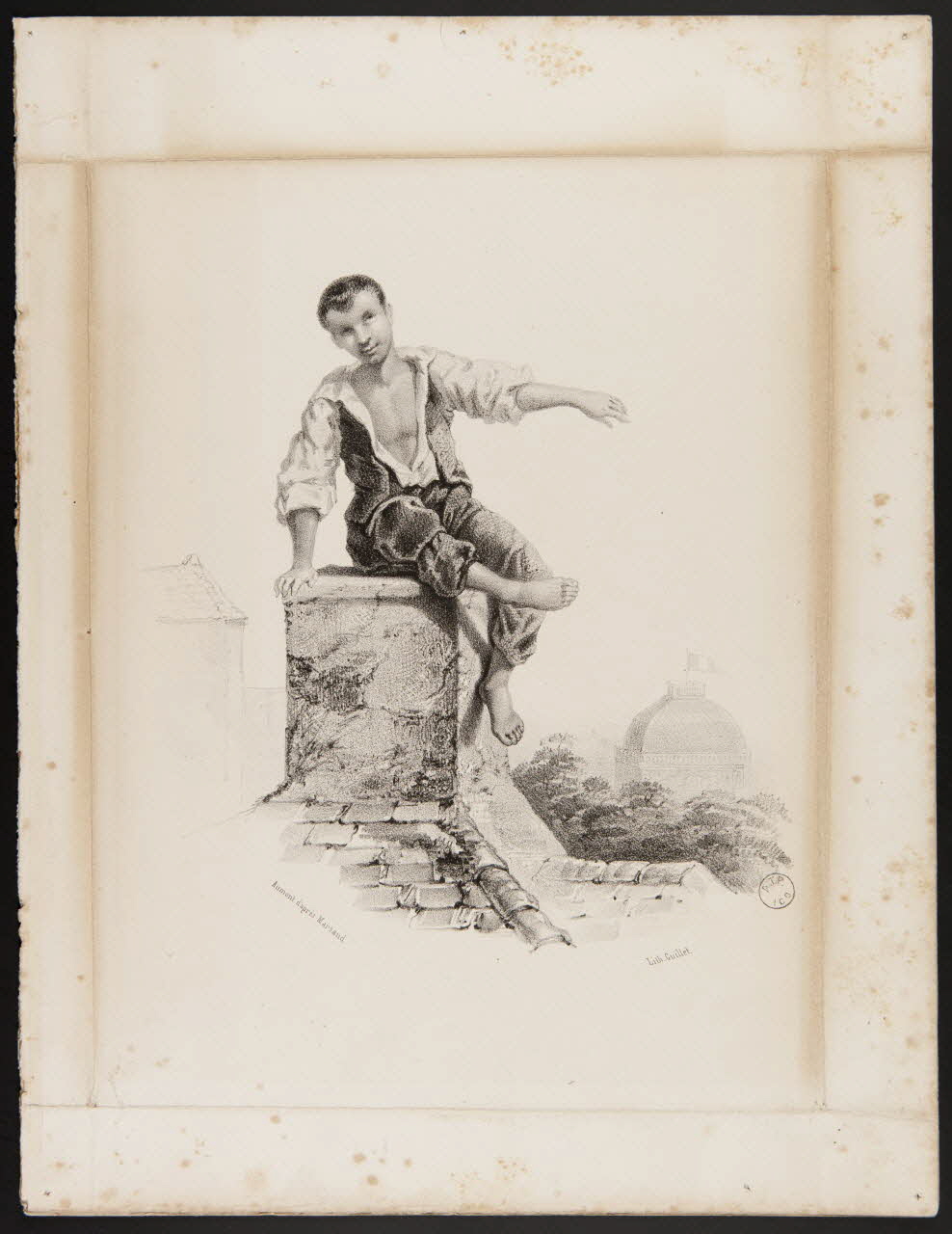 estampe DU HAUT DE LA CHEMINEE. 1957.175.161 Photo