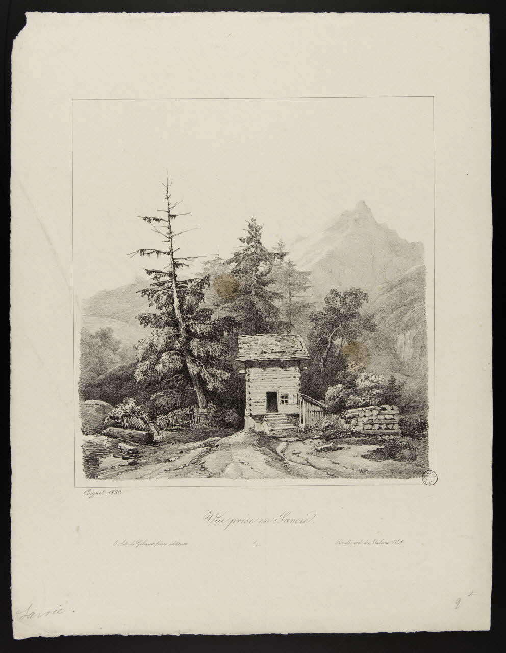 estampe Vue prise en Savoie. 1957.175.182  Photo
