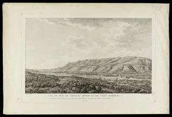 estampe VUE DU SITE DU CHATEAU-BAYAR ET DU FORT-BARREAU 1957.175.188  Photo