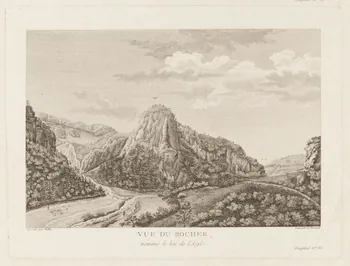 estampe VUE DU ROCHER  nommé le bec de l'Aigle 1957.175.194.2 Photo