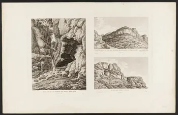 estampe 1RE VUE DES ROCHERS APPELLES LES TETES D'ENGIN. 1957.175.195.1 Photo