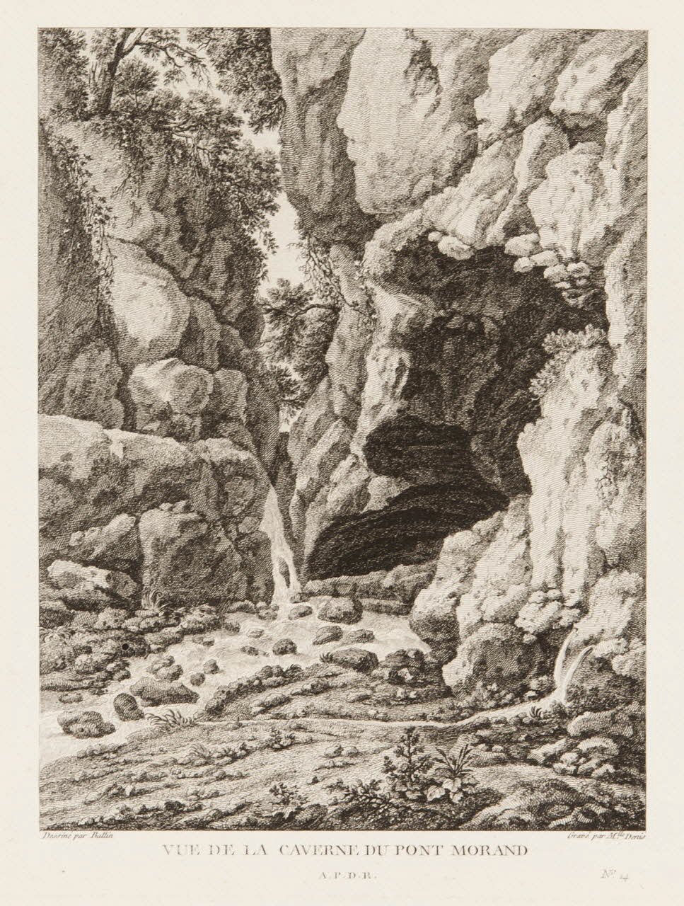 estampe VUE DE LA CAVERNE DU PONT MORAND 1957.175.195.3 Photo