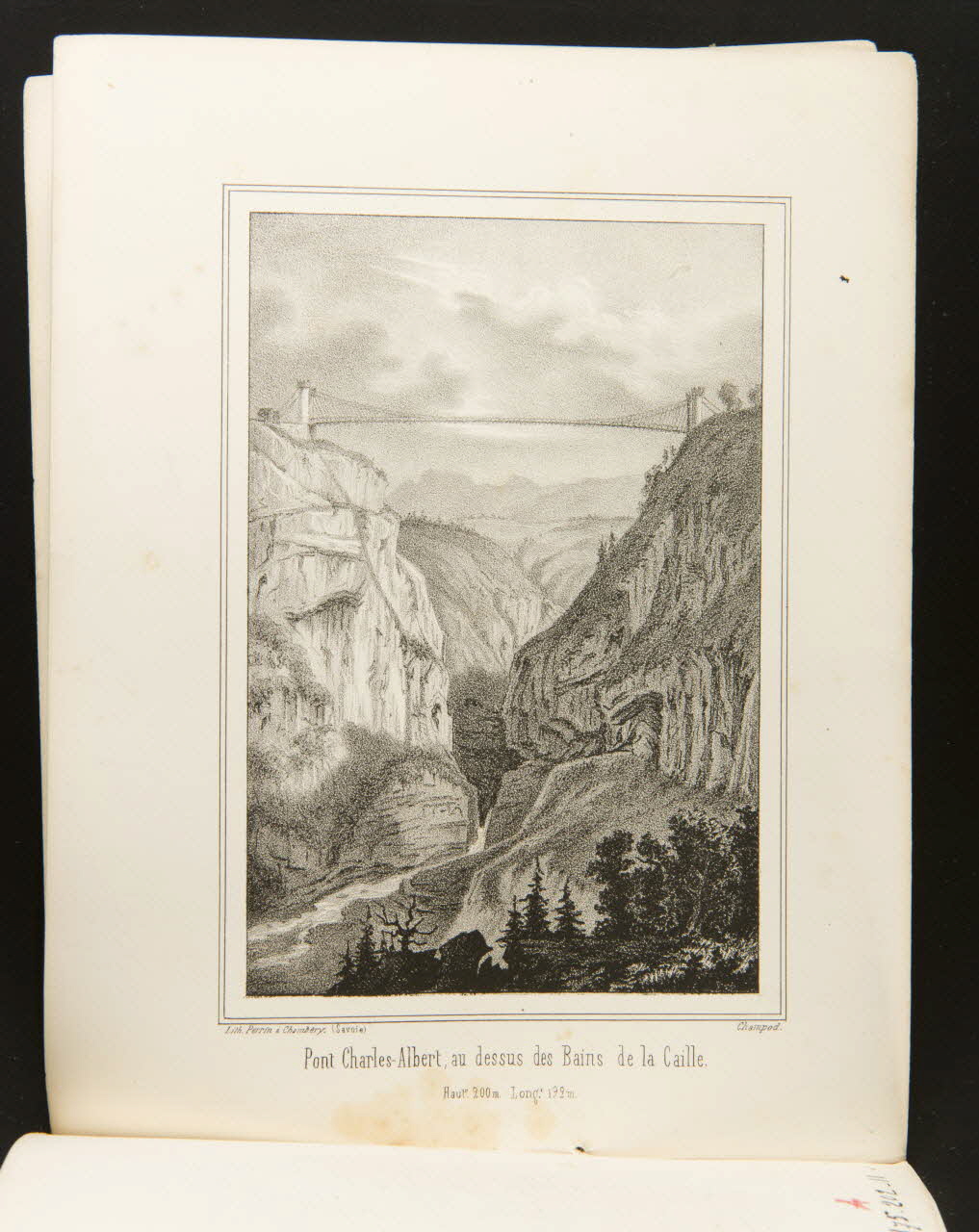 album Pont Charles-Albert, au-dessus des Bains de la Caille. 1957.175.202.12 Photo