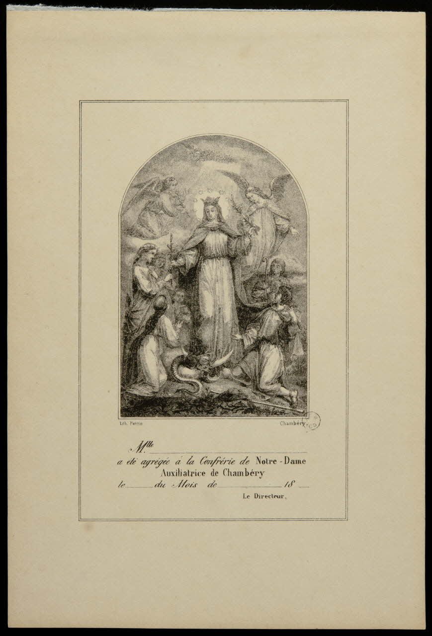 estampe Dévotion à la Vierge Marie 1957.175.214 Photo
