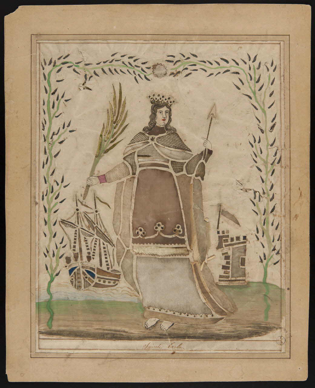 image habillée Sainte Barbe 1957.175.219 Photo