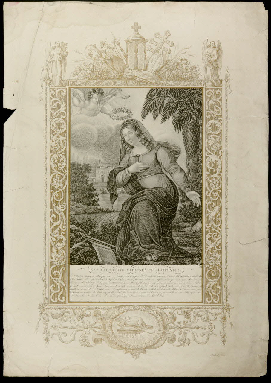 estampe STE. VICTOIRE VIERGE ET MARTYRE. 1957.175.232 Photo