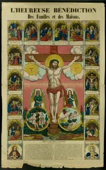 Dembour et Gangel estampe L'HEUREUSE BENEDICTION  Des Familles et des Maisons. Metz 1840-1852 1957.175.236 Photo