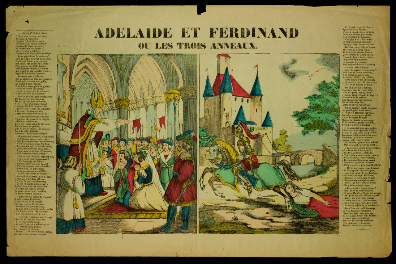 estampe ADELAIDE ET FERDINAND  OU LES TROIS ANNEAUX 1957.175.268 Photo