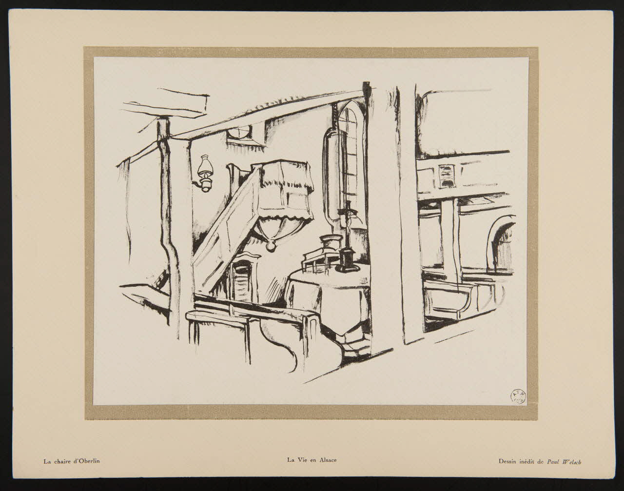 estampe La chaire d'Oberlin  La Vie en Alsace 1957.175.297 Photo