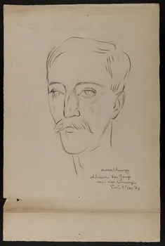 Schwarz Marek dessin Portrait de Arnold Van Gennep 1957 1957.175.300 Photo
