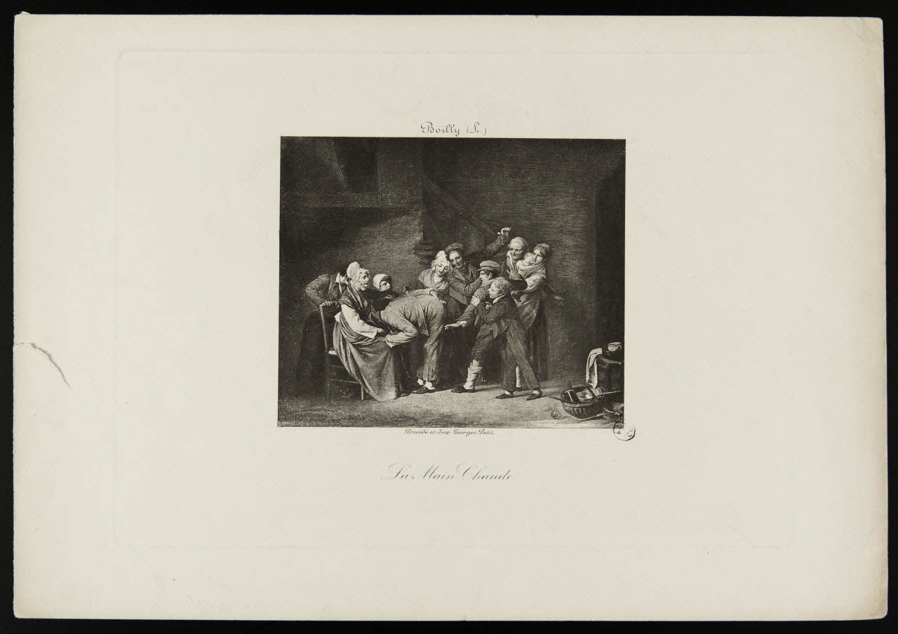 Louis-Léopold Boilly estampe La Main Chaude 1824 1957.175.400 Photo
