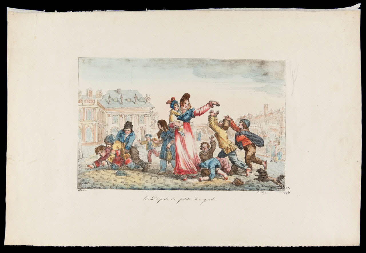 estampe la Dispute des petits savoyards. 1957.175.43 Photo