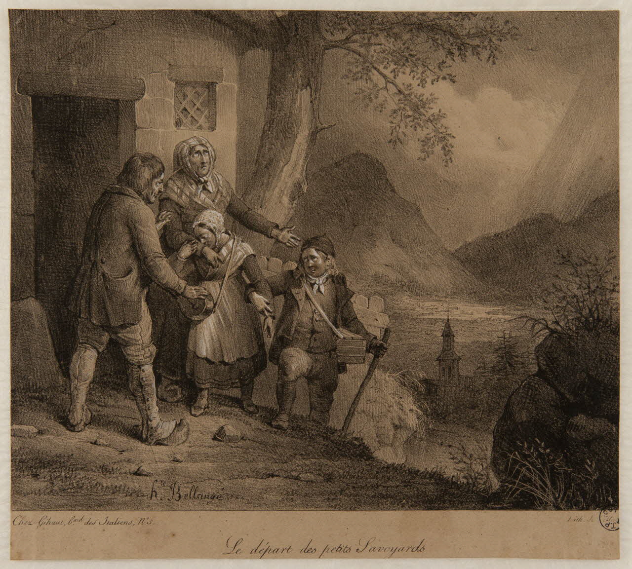 estampe Le départ des petits Savoyards 1957.175.44 Photo