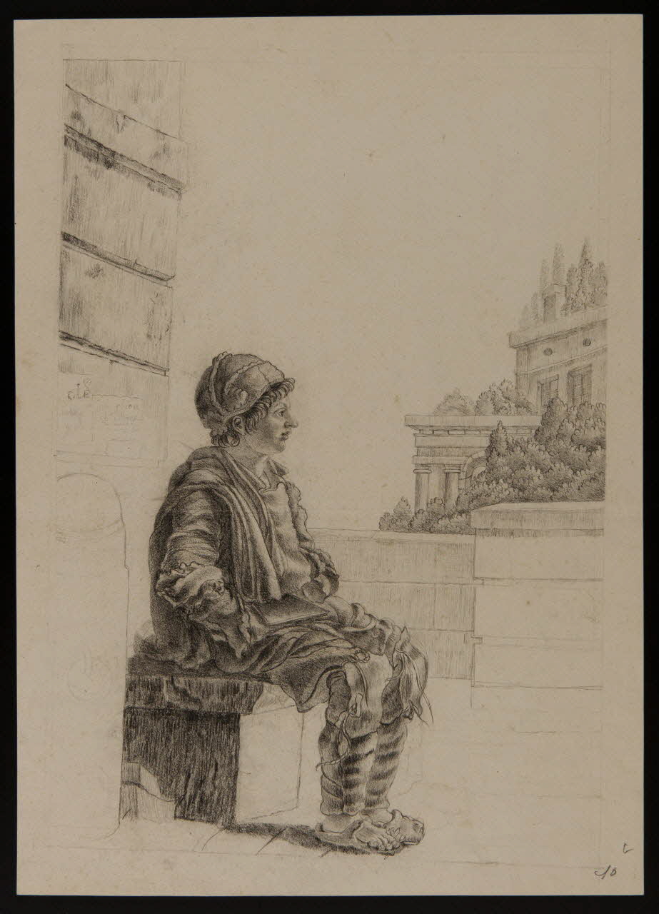 dessin Petit Savoyard assis 1957.175.78 Photo