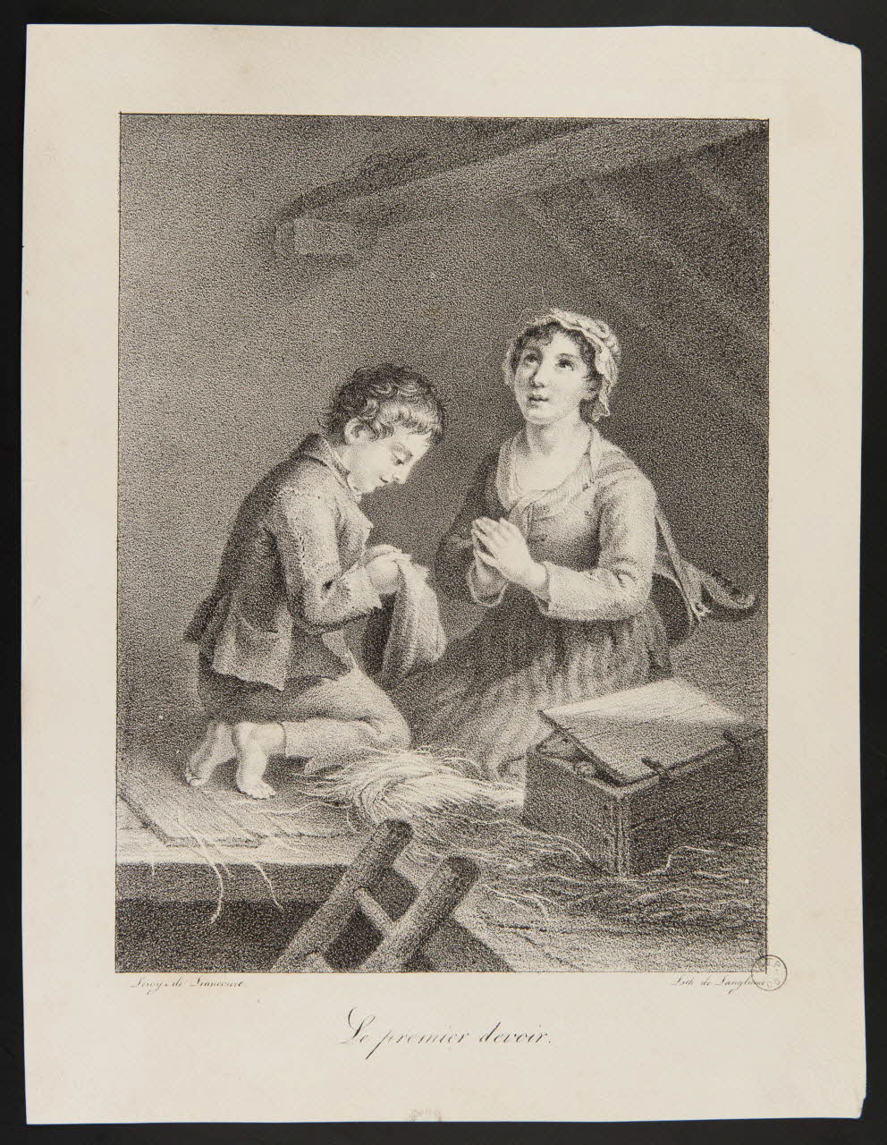 estampe Le premier devoir. 1957.175.8 Photo