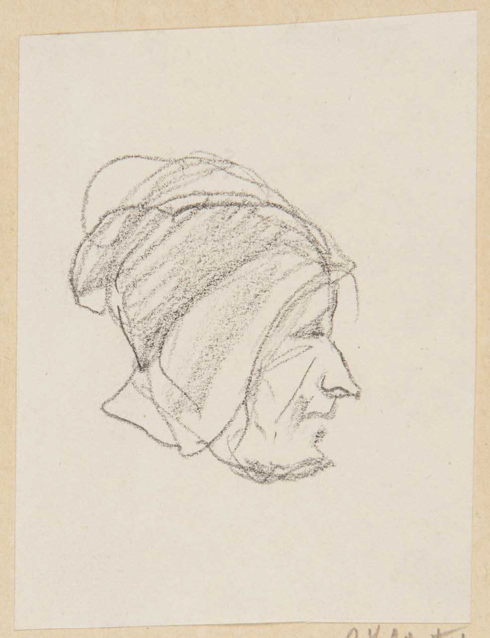 Gaëtan Dumas dessin Etude de tête de femme Limousin 1920 1957.183.23 Photo