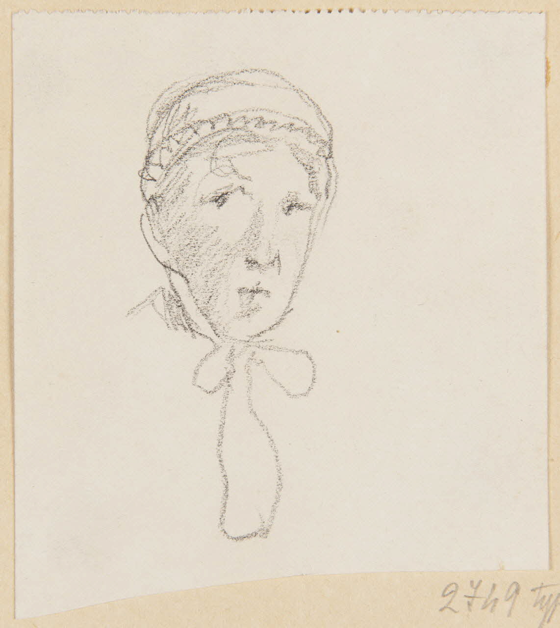 Gaëtan Dumas dessin Etude de tête de femme Limousin 1920 1957.183.24 Photo