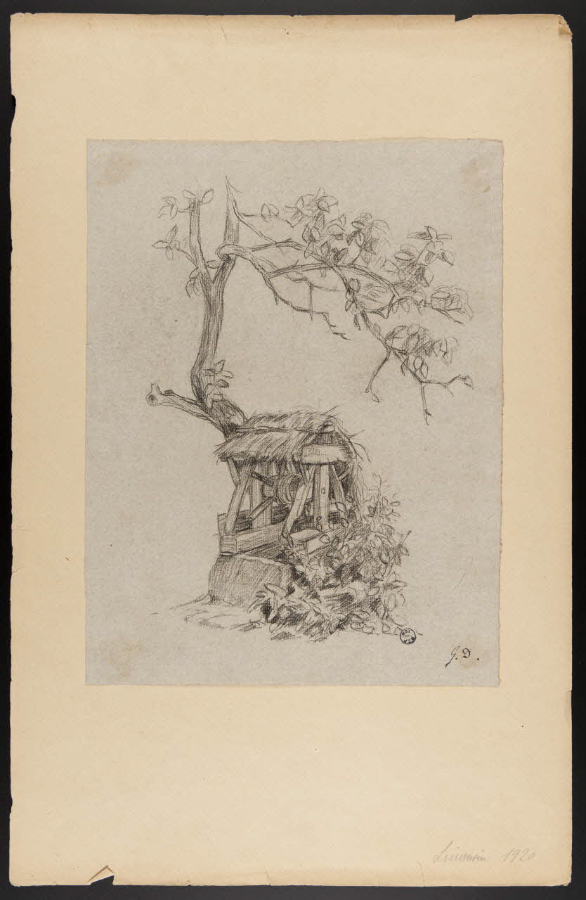 Gaëtan Dumas dessin Puits avec treuil en Limousin Limousin 1920 1957.183.3 Photo