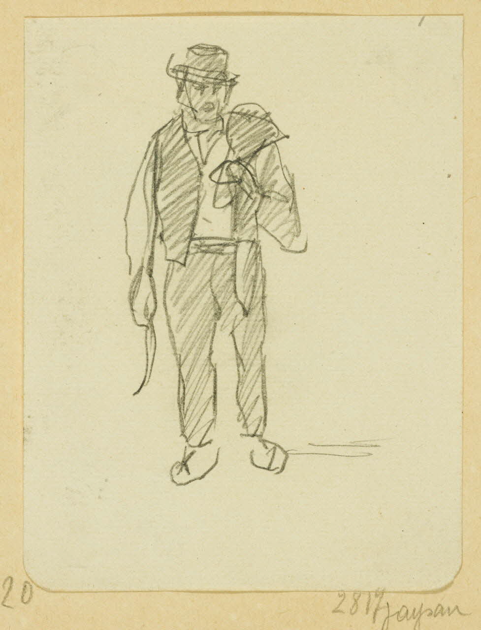 Gaëtan Dumas dessin Paysan Limousin 1920 1957.183.34 Photo
