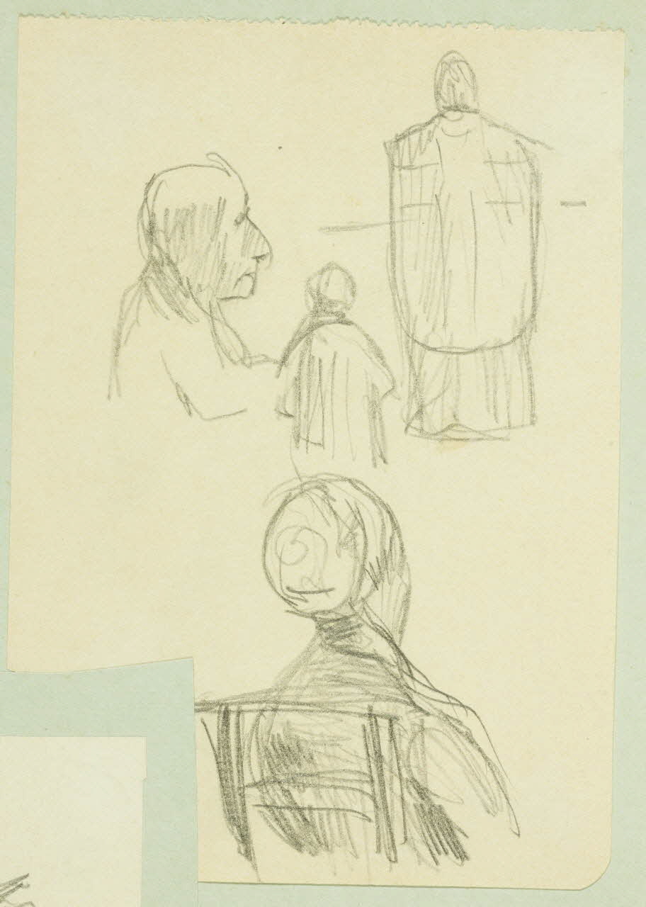 Gaëtan Dumas dessin Figures prises pendant la messe 1920 1957.183.38 Photo