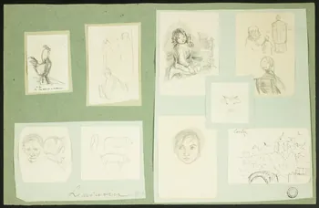 Gaëtan Dumas dessin Village corrézien Correze 1920 1957.183.43 Photo