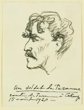 Gaëtan Dumas dessin Un soldat de Tura[illisible] Limousin 1920 1957.183.54 Photo