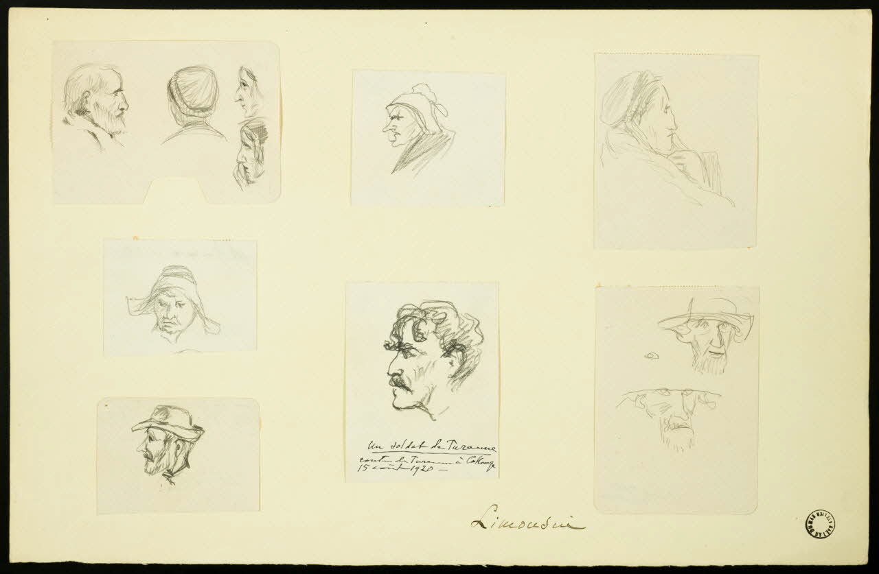 Gaëtan Dumas dessin Un soldat de Tura[illisible] Limousin 1920 1957.183.54  Photo