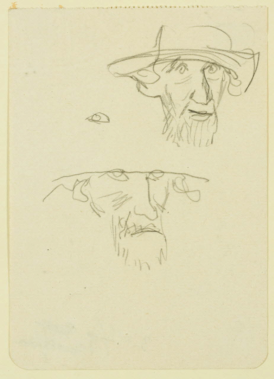 Gaëtan Dumas dessin Tête d'homme barbu Limousin 1920 1957.183.55 Photo