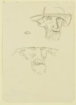 Gaëtan Dumas dessin Tête d'homme barbu Limousin 1920 1957.183.55 Photo