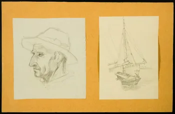 Gaëtan Dumas dessin Portrait d'homme 1950 1957.183.58 Photo