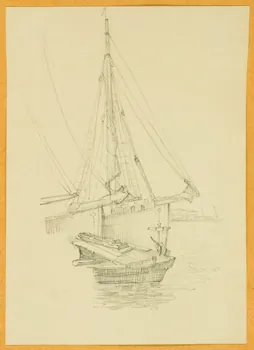 Gaëtan Dumas dessin Bateau 1950 1957.183.59 Photo