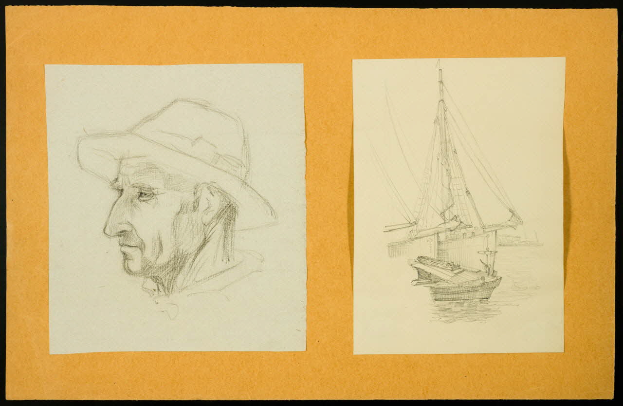 Gaëtan Dumas dessin Bateau 1950 1957.183.59 Photo