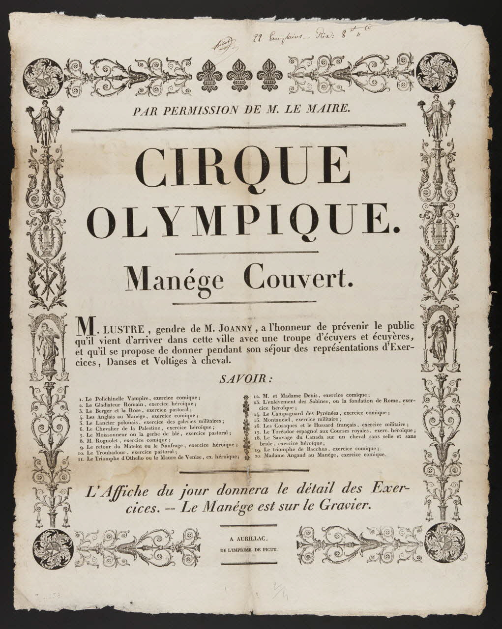 estampe CIRQUE  OLYMPIQUE. 1957.21.17 Photo