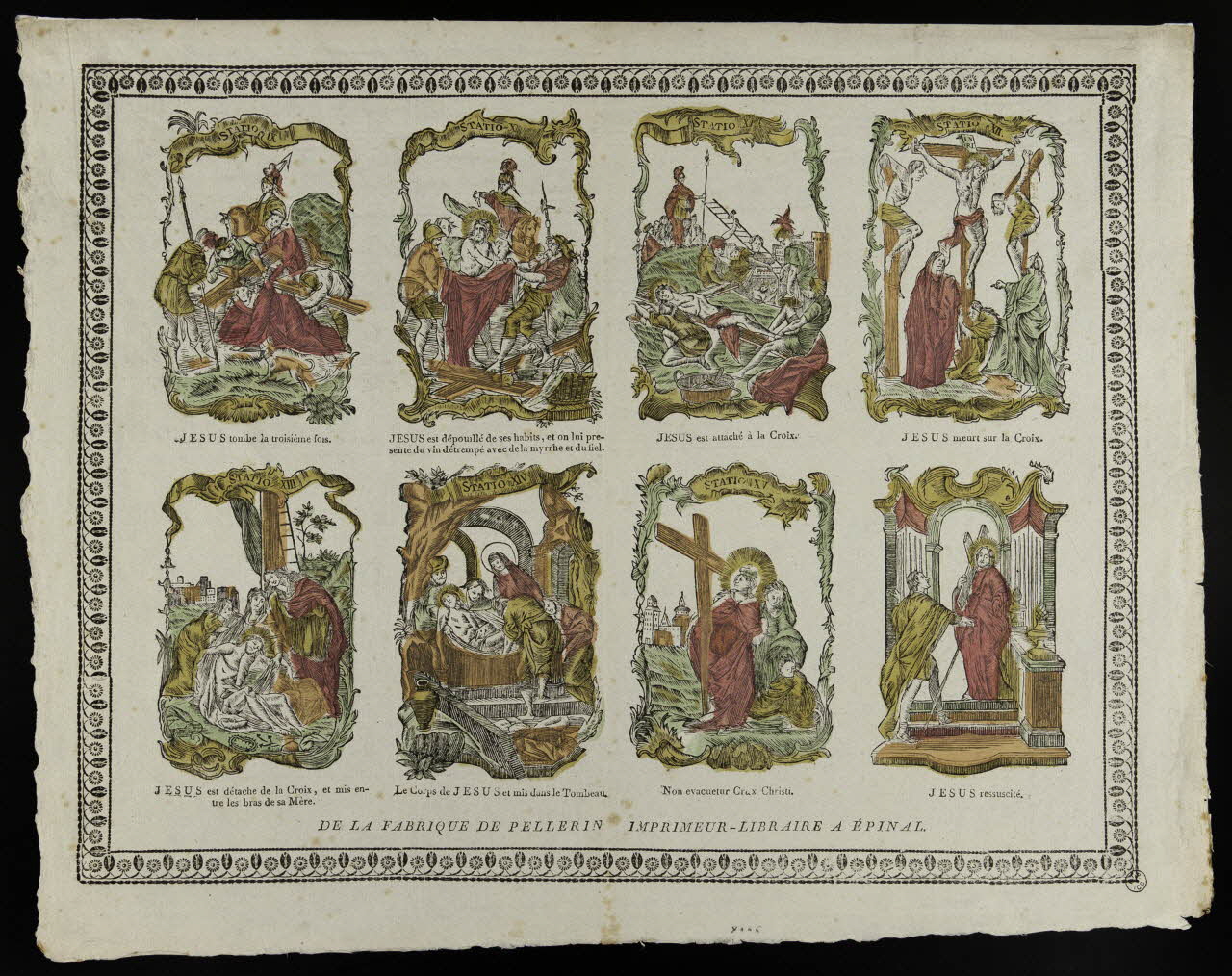 Pellerin imagerie ancienne Chemin de croix Lorraine, France 1837 1957.21.6 Photo