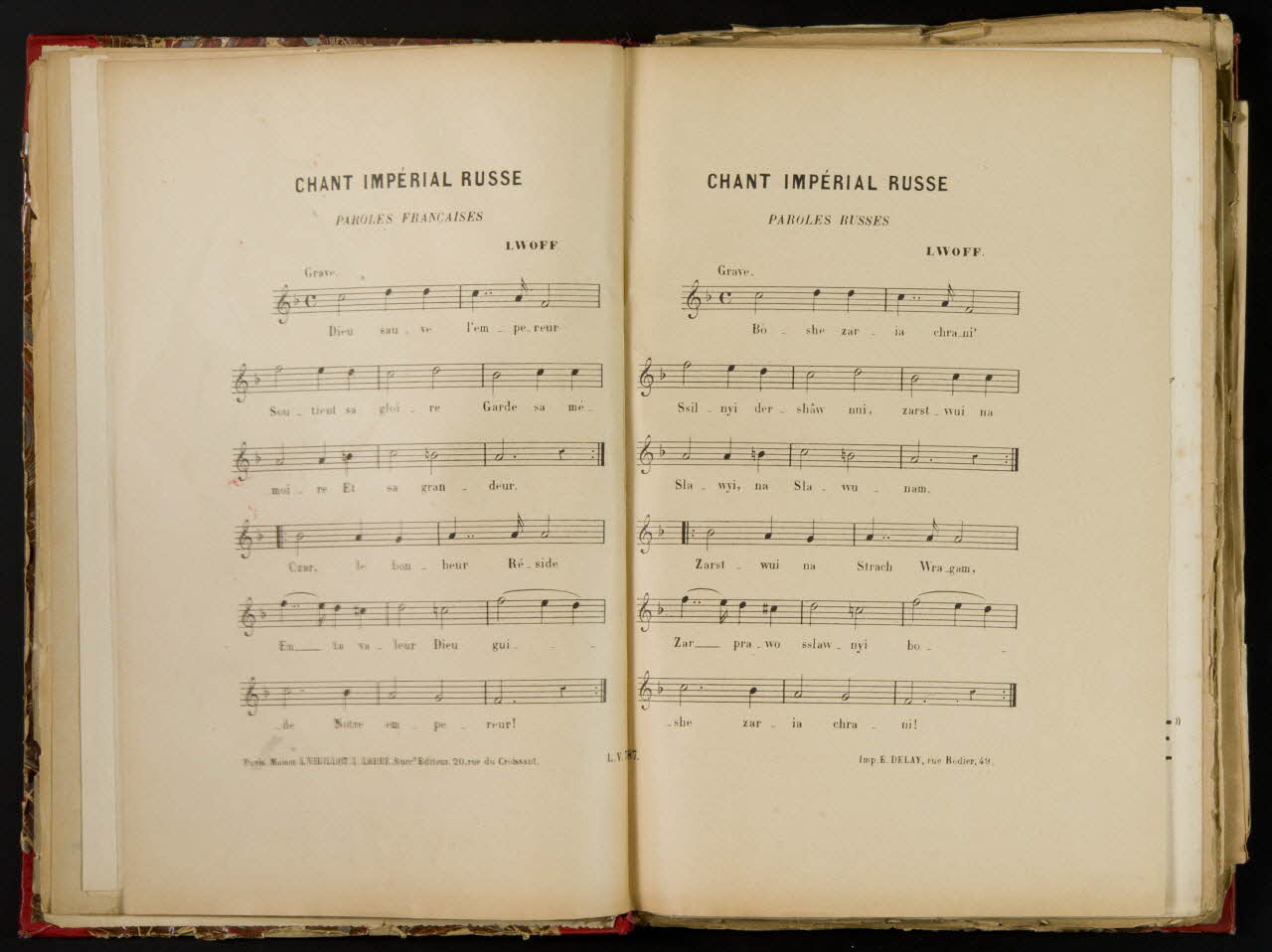 album Chant Impérial Russe  Hymne 1957.22.3.11 Photo
