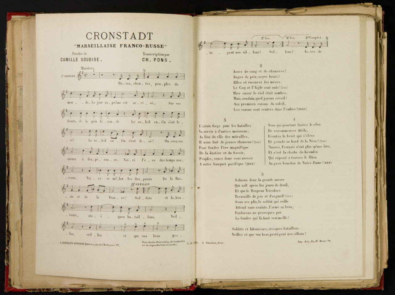 album CRONSTADT  MARSEILLAISE FRANCO-RUSSE 1957.22.3.15 Photo