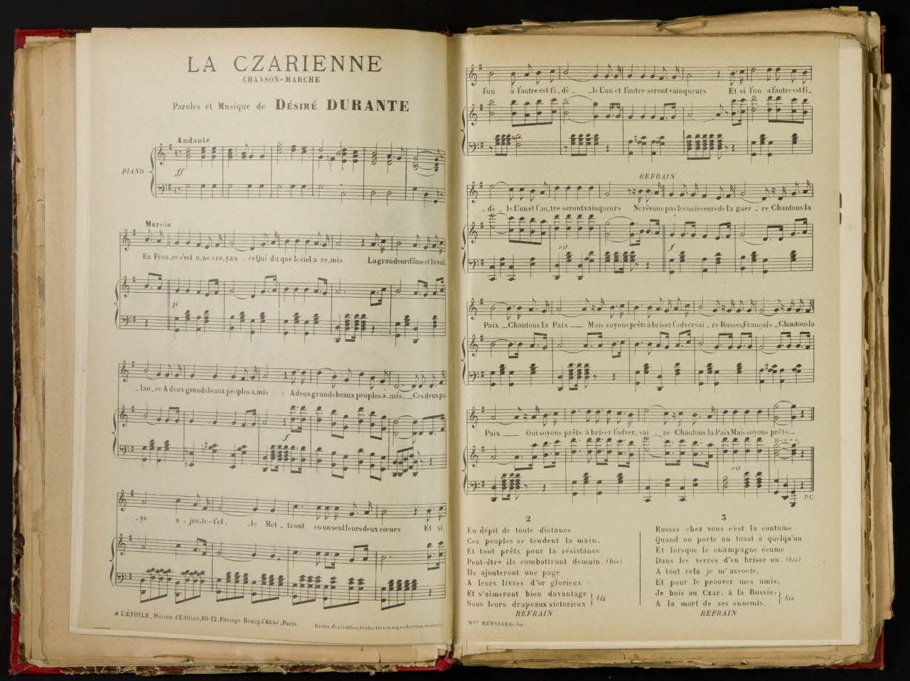 album La  CZARIENNE  Chanson-Marche 1957.22.3.16 Photo