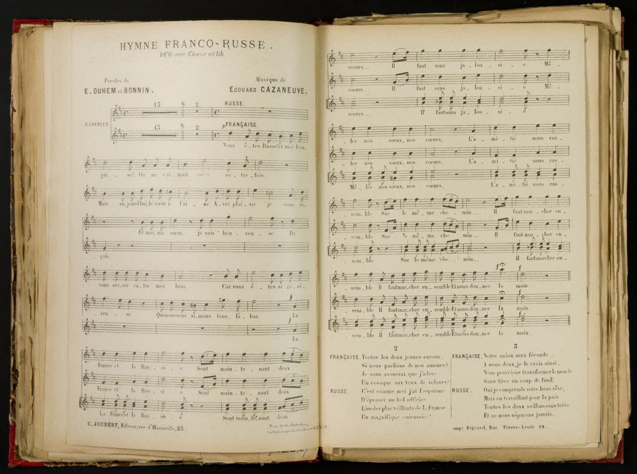 album HYMNE FRANCO-RUSSE 1957.22.3.28 Photo